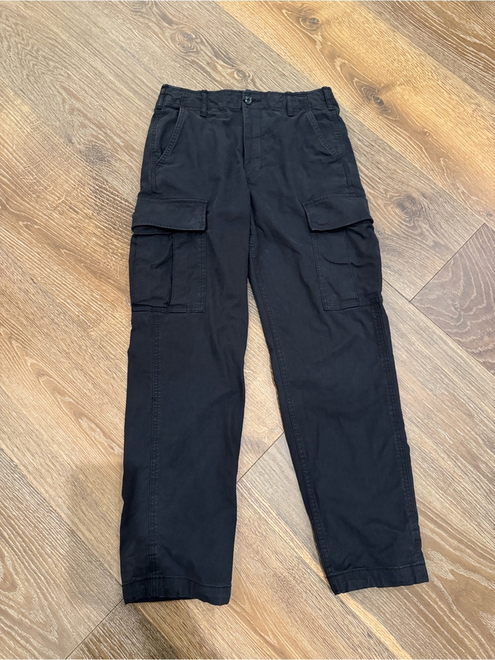 Uniqlo Black Cargo Trousers with Utility Pockets